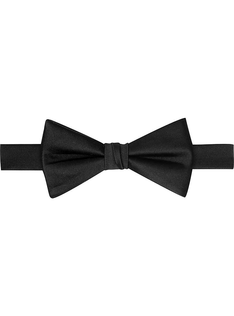 Jos. A. Bank Black Silk Pre-Tied Bow Tie#82NZ