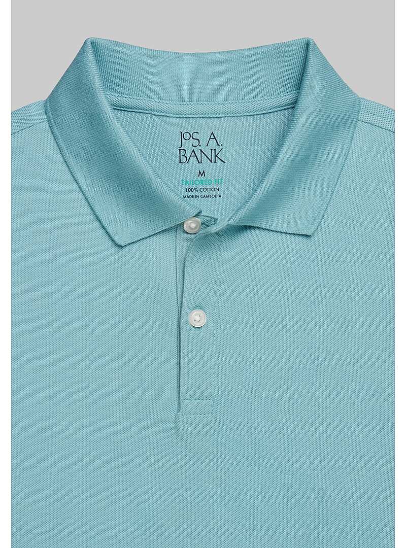 Jos. A. Bank Tailored Fit Solid Pique Polo#6MFL
