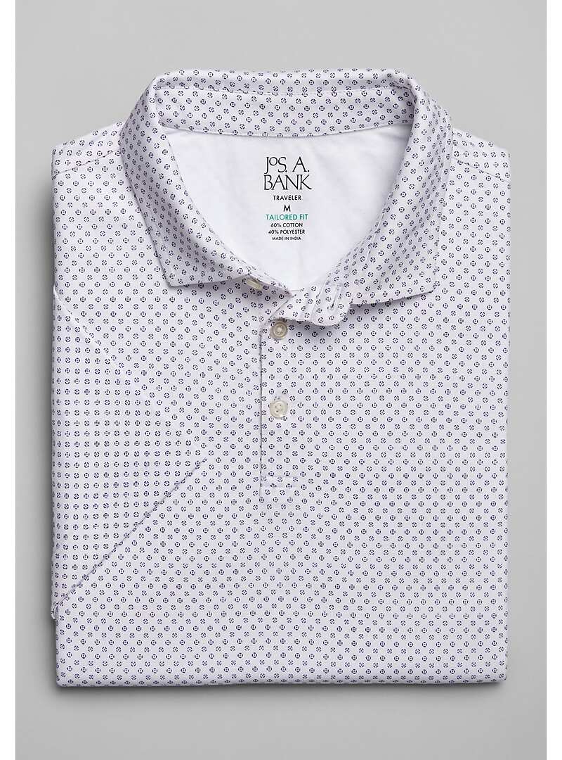 Traveler Collection Tailored Fit Circle Dot Polo - Big & Tall#6MGL