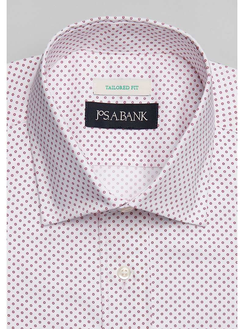 Jos. A. Bank Tailored Fit Micro Geo Pattern Dress Shirt - Big & Tall#5FPZ