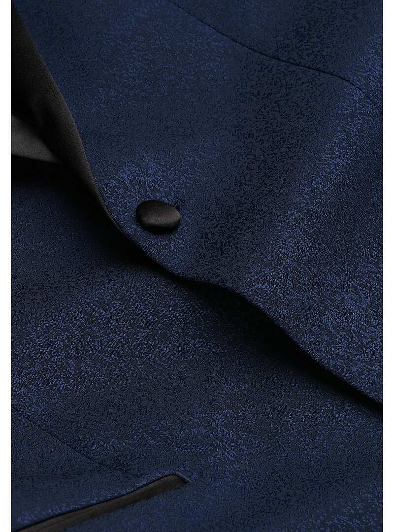 Ike Behar Slim Fit Peak Lapel Jacquard Dinner Jacket - Big & Tall#16TN