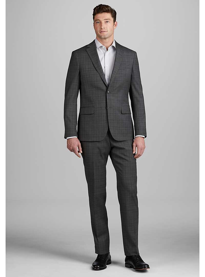 Travel Tech Slim Fit Plaid Suit#3WYY