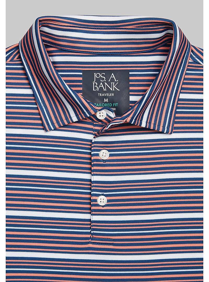 Traveler Collection Tailored Fit Variegated Stripe Polo - Big & Tall#6MGG
