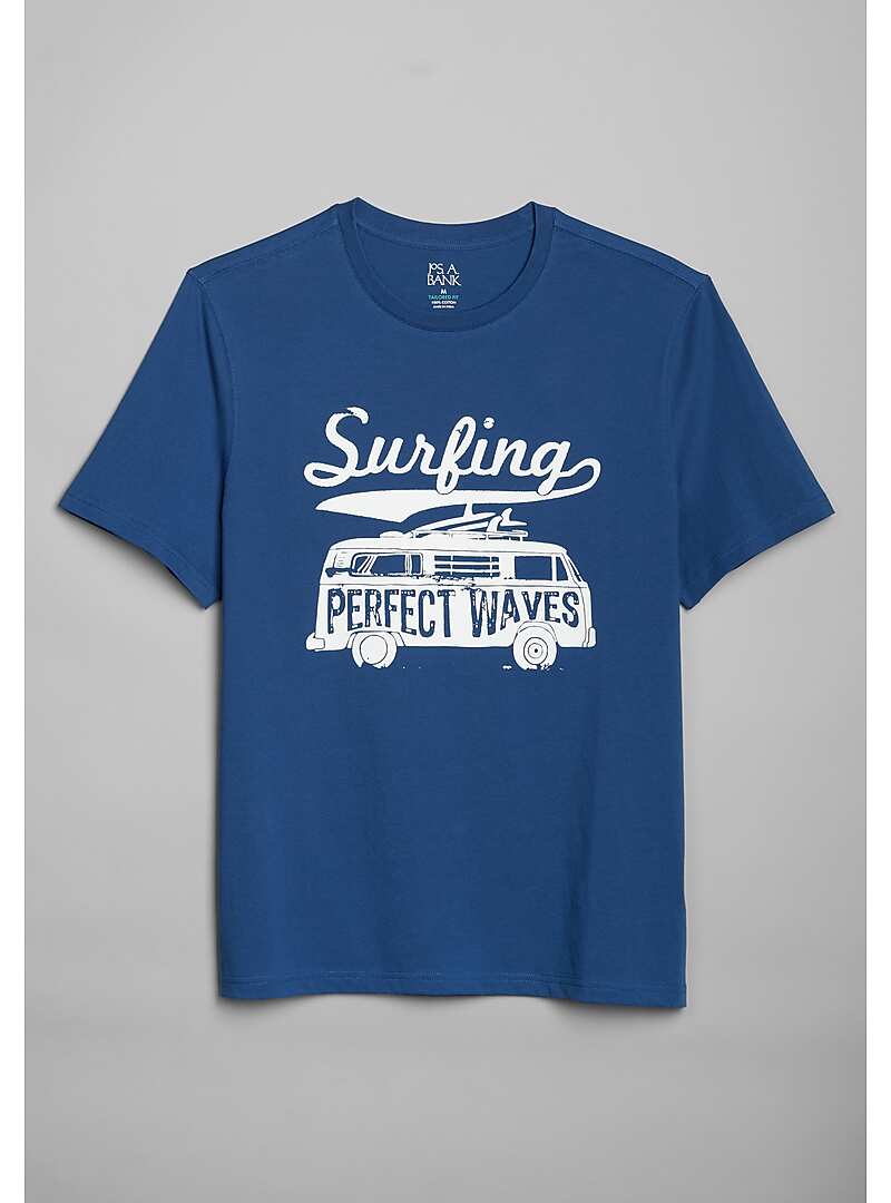 Jos. A. Bank Tailored Fit Surfing Graphic Tee - Big & Tall#6NAN