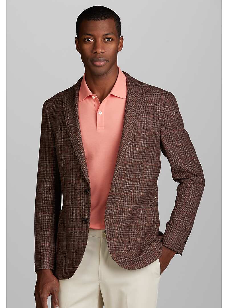 1905 Collection Tailored Fit Plaid Sportcoat - Big & Tall#16CJ