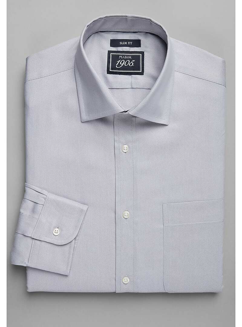 1905 Navy Collection Slim Fit Spread Collar Solid Oxford Dress Shirt#5FHN