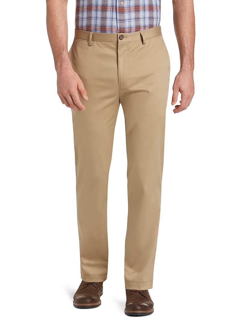 Reserve Collection Tailored Fit Flat Front Chino Pants#217K