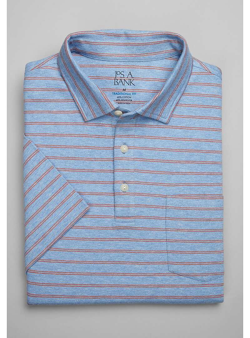 Jos. A. Bank Traditional Fit Double Stripe Polo - Big & Tall#6MHD