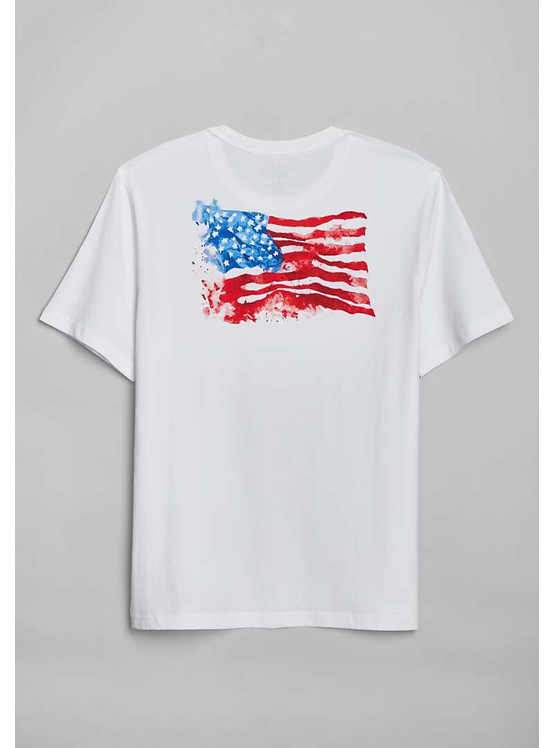 Jos. A. Bank Tailored Fit American Flag Graphic Tee - Big & Tall#6NAG