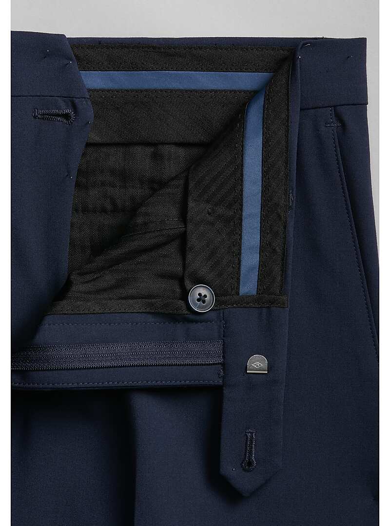 1905 Navy Collection Slim Fit Flat Front Suit Separates Pants#3WCD