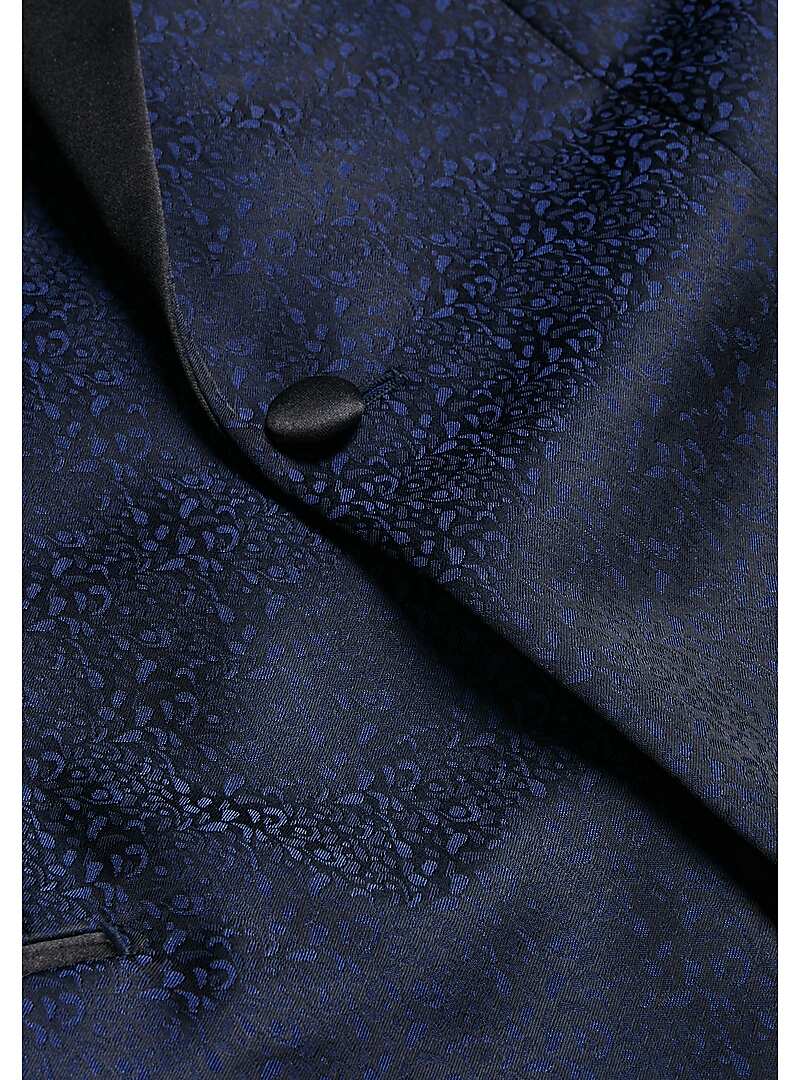 Ike Behar Slim Fit Peak Lapel Patterned Dinner Jacket - Big & Tall#16TG