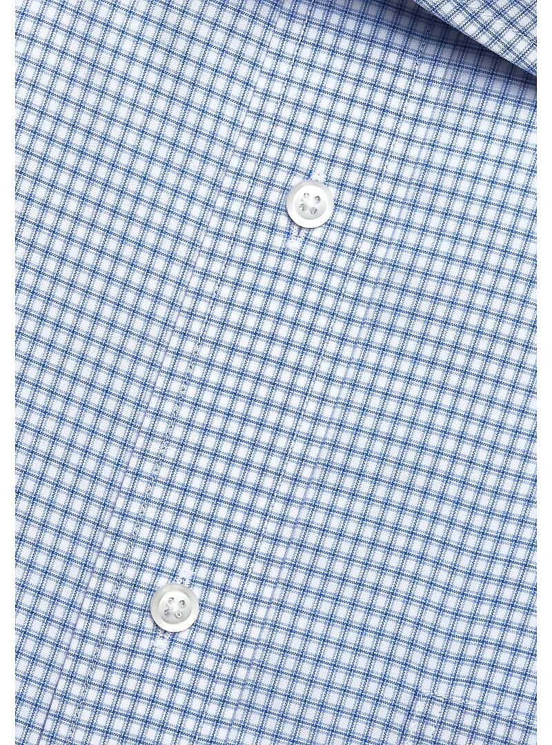 Traveler Collection Traditional Fit Spread Collar Mini Grid Dress Shirt - Big & Tall#5FVF