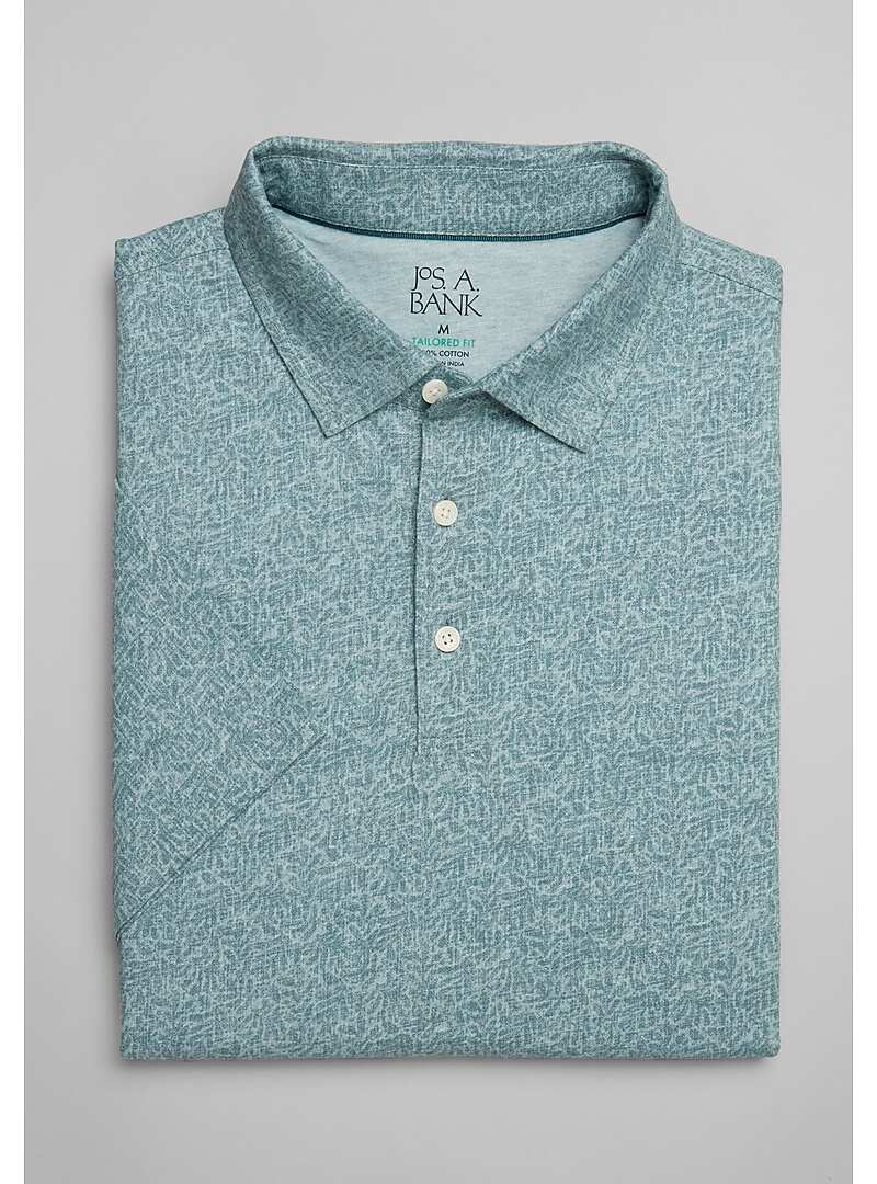Jos. A. Bank Tailored Fit Tonal Leaf Polo - Big & Tall#6MH2
