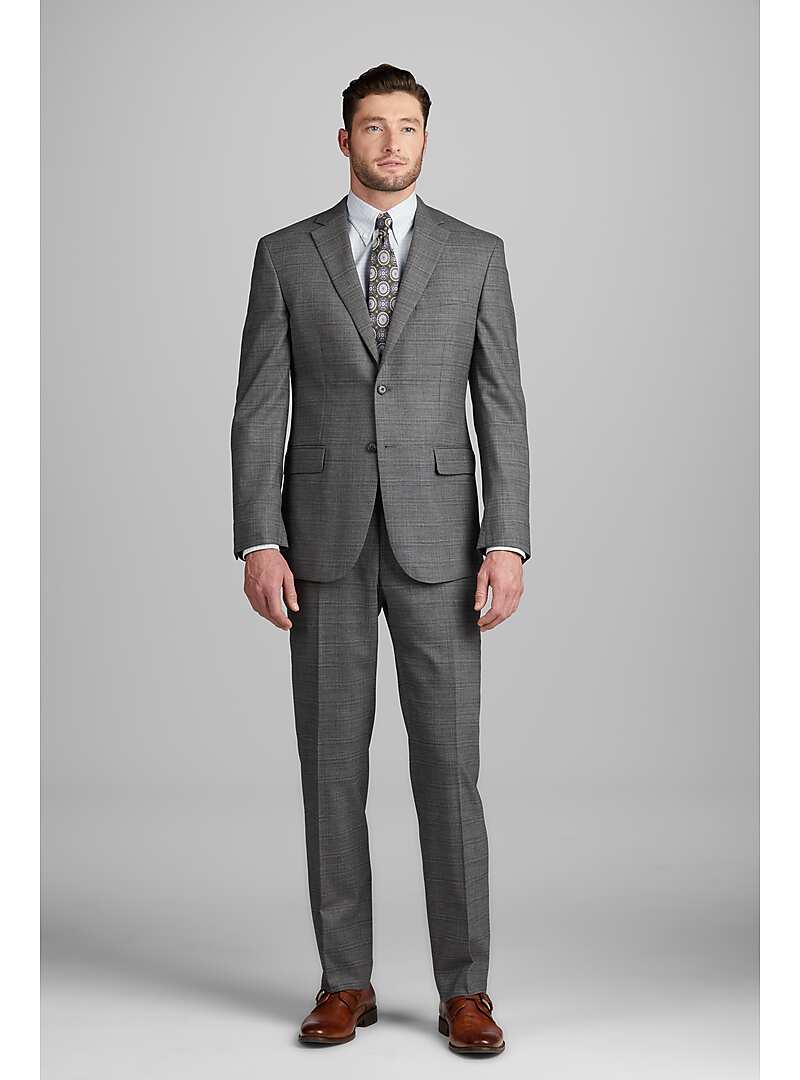 Traveler Collection Tailored Fit Plaid Suit#3X55