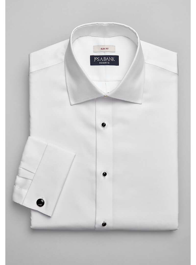 Reserve Collection Slim Fit Spread Collar French Cuff Formal Dress Shirt - Big & Tall#5FUU
