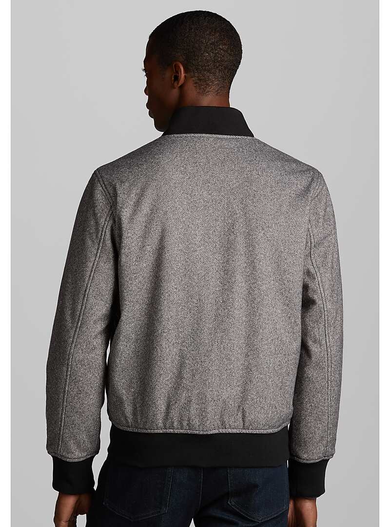 1905 Collection Tailored Fit Reversible Bomber Jacket CLEARANCE#71DV