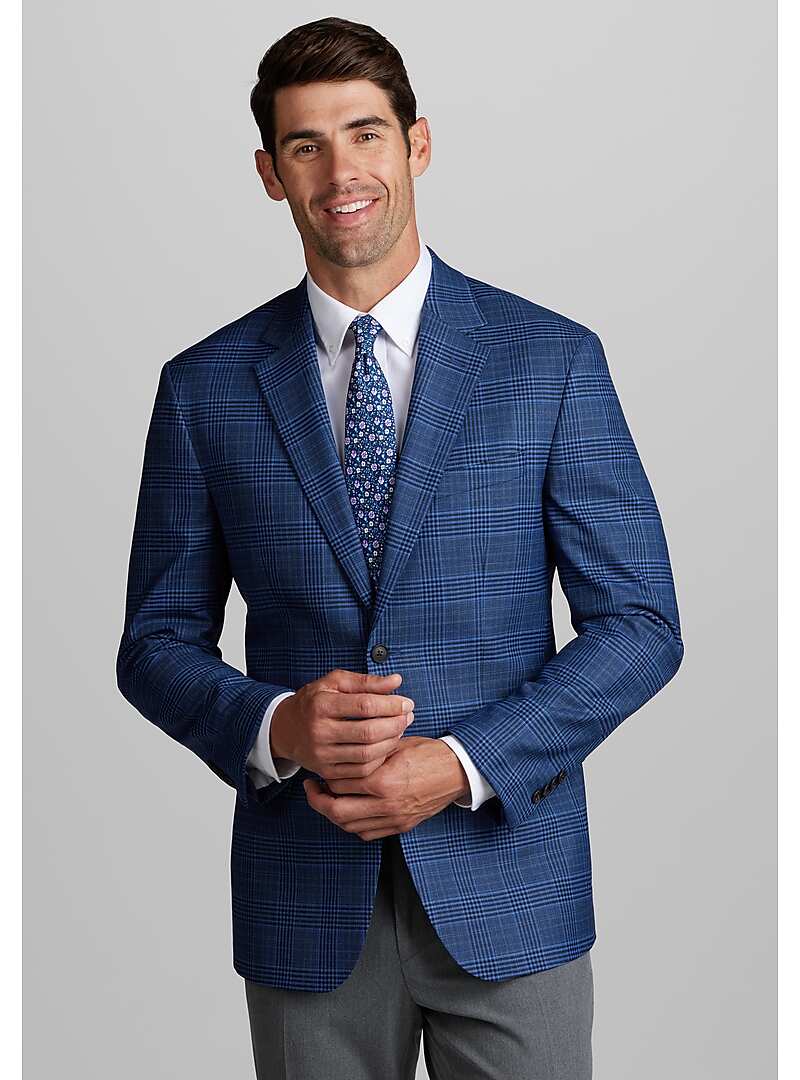 Jos. A. Bank Tailored Fit Glen Plaid Sportcoat - Big & Tall#16HJ
