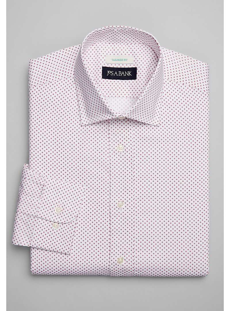 Jos. A. Bank Tailored Fit Micro Geo Pattern Dress Shirt - Big & Tall#5FPZ