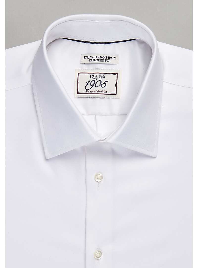1905 Collection Tailored Fit Spread Collar Formal Dress Shirt - Big & Tall#5FL9
