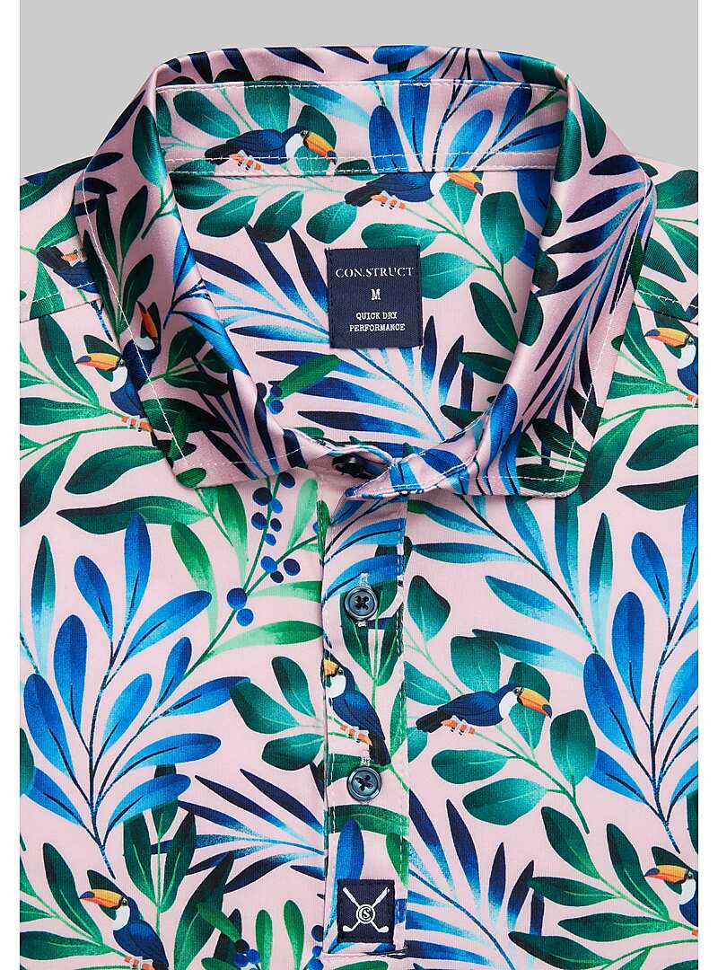 Con.Struct Tailored Fit Toucan Print Polo - Big & Tall#6MJ9