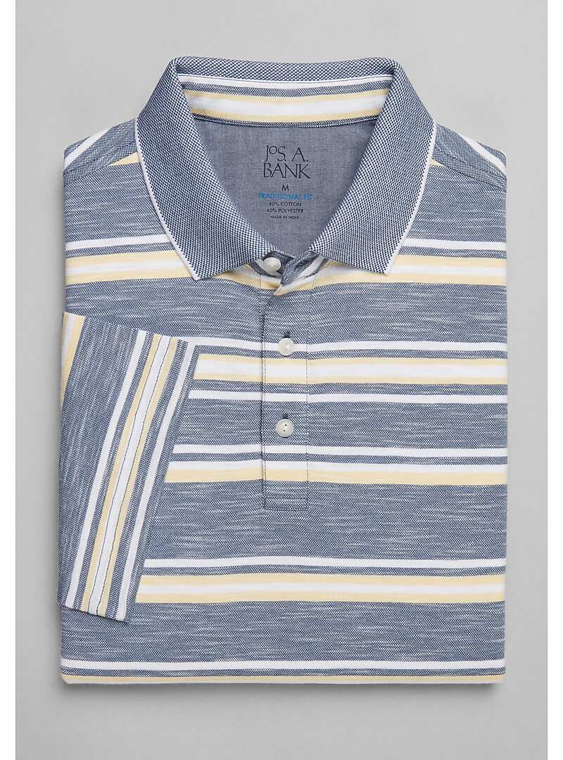 Jos. A. Bank Traditional Fit Bold Stripe Polo Shirt - Big & Tall#6MHX