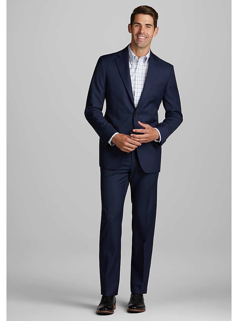 Reserve Collection Tailored Fit Plaid Suit - Big & Tall#3X85