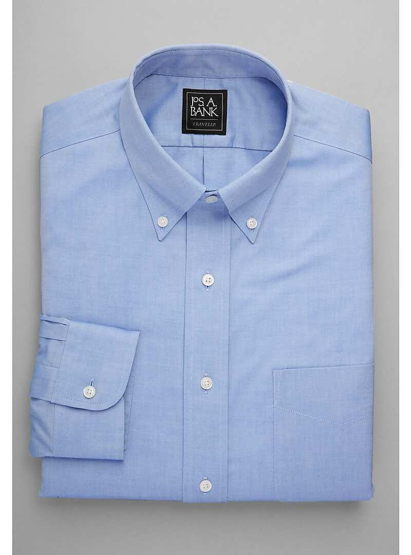 Traveler Collection Traditional Fit Button-Down Collar Dress Shirt - Big & Tall#5JAC