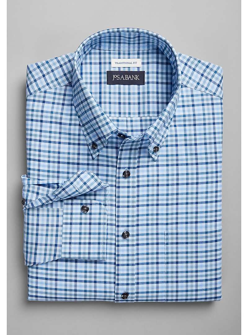 Jos. A. Bank Traditional Fit Check Sportshirt - Big & Tall#6MNK