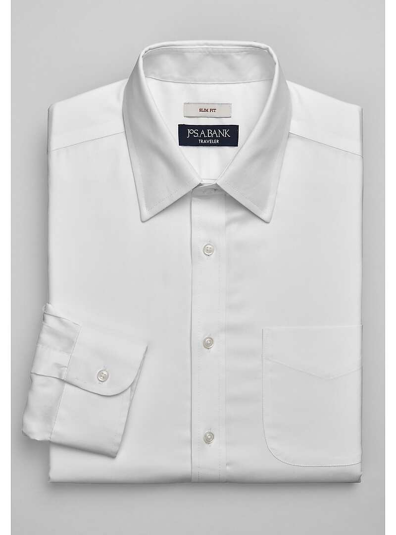 Traveler Collection Slim Fit Point Collar Solid Dress Shirt - Big & Tall#5FTM