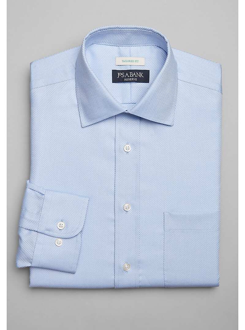 Reserve Collection Tailored Fit Spread Collar Solid Dress Shirt - Big & Tall#5FUY