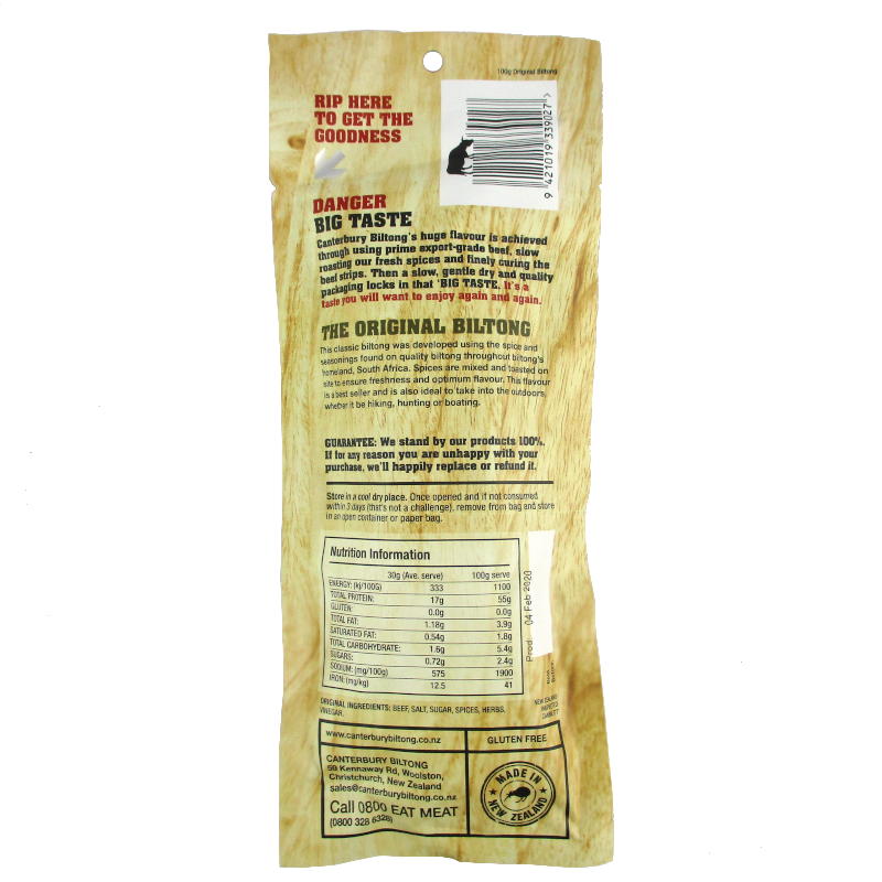 Biltong Air-Dried Beef 100g