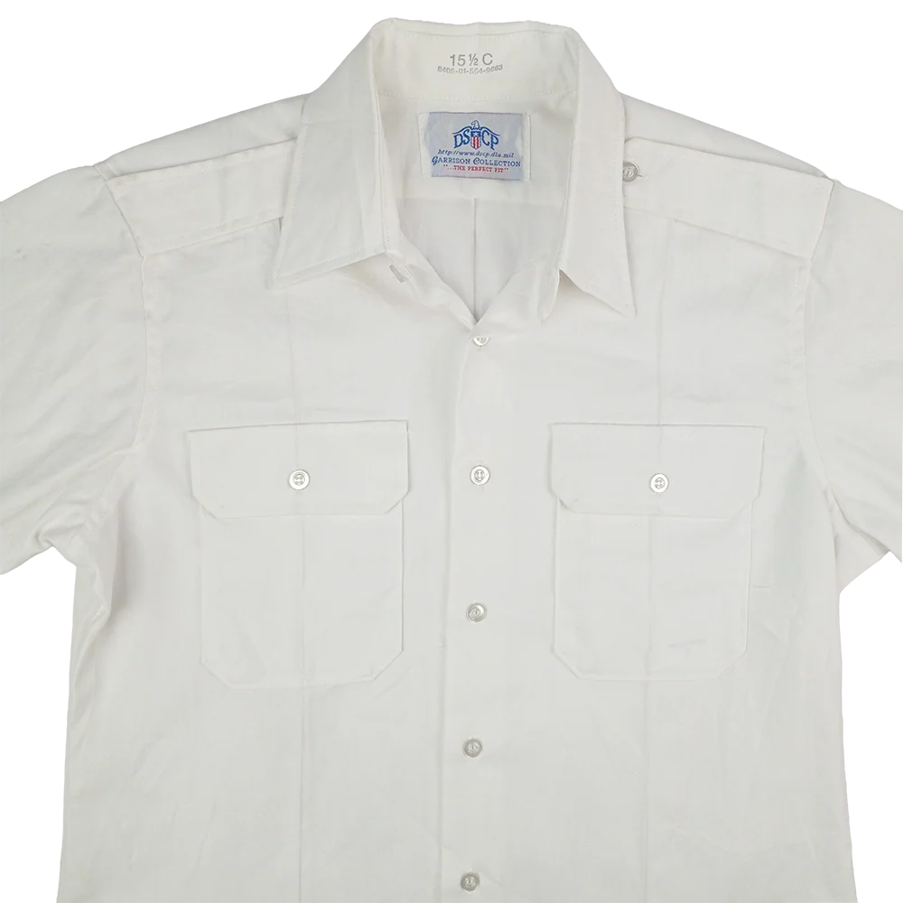 USGI White Short Sleeve Service Dress Shirt