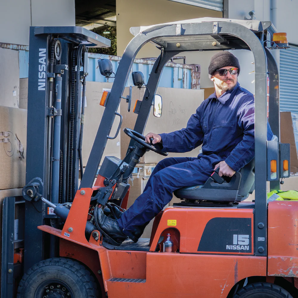 German Navy Blue Work Overalls - Zip