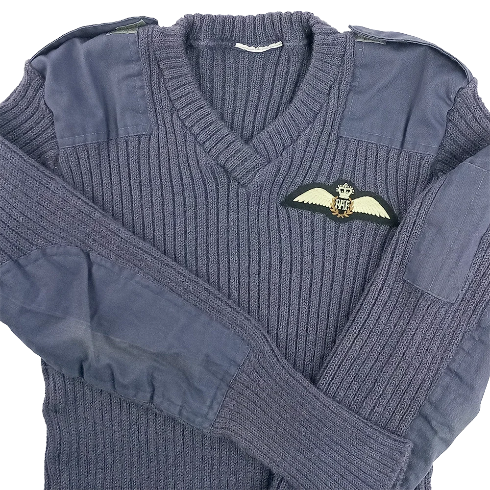British RAF V-Neck Wool Jersey