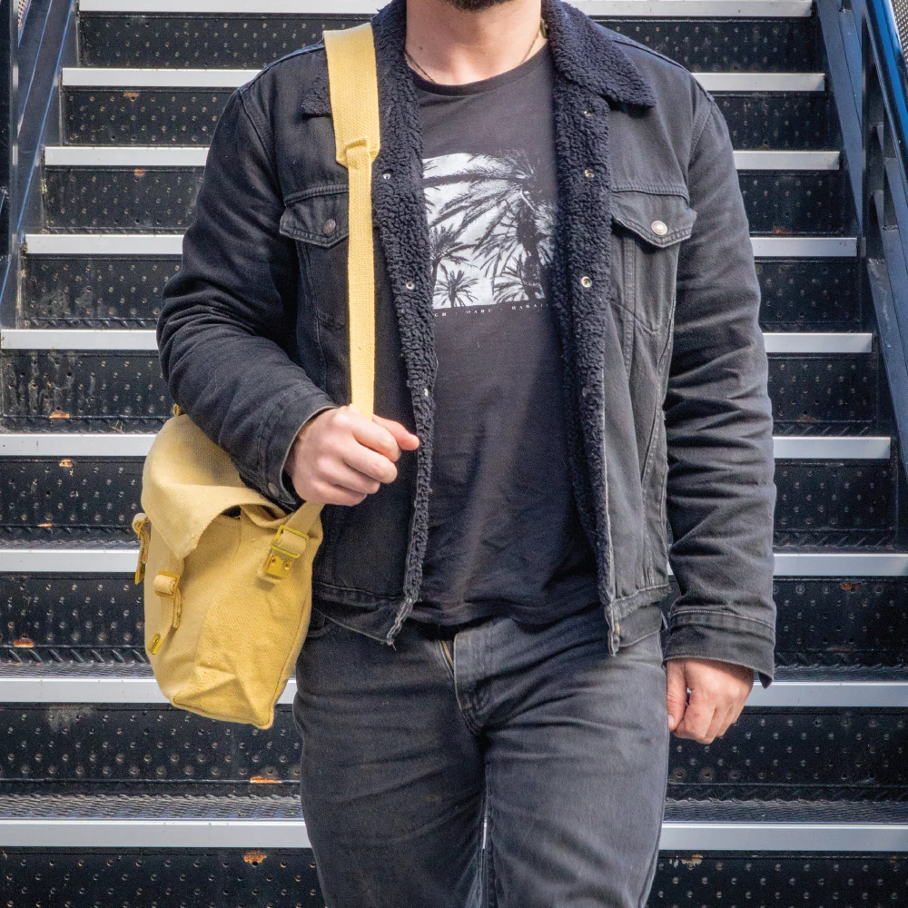 Medium Canvas Haversack - Khaki