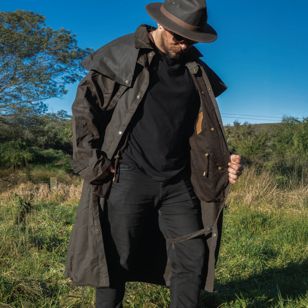 Low Riding Oilskin Coat