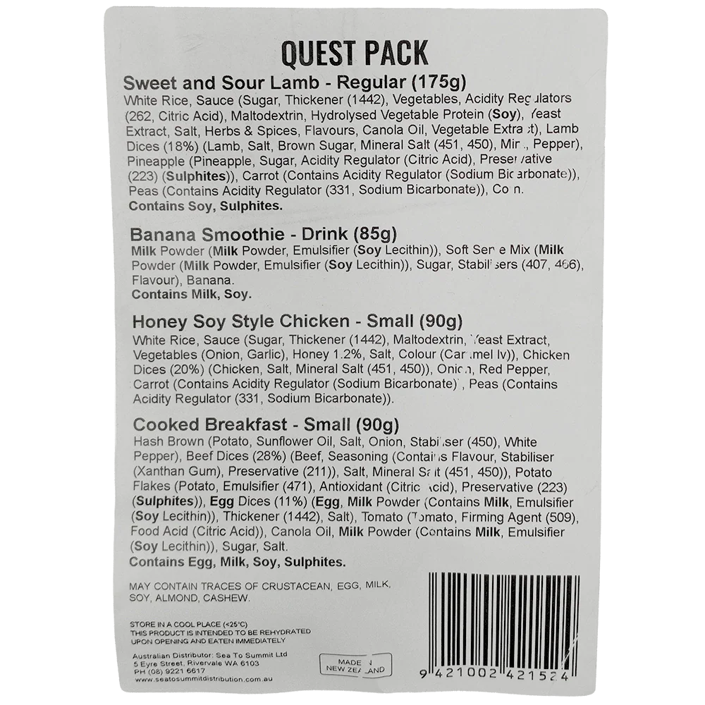 Back Country Cuisine - Quest Pack