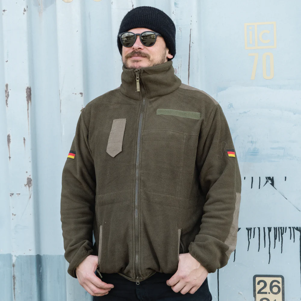 German Army Olive Fleece Jacket