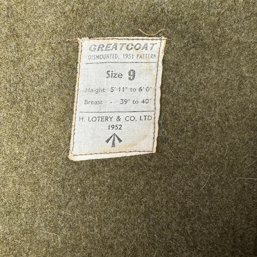 British 1951 Pattern Dismounted Wool Greatcoat