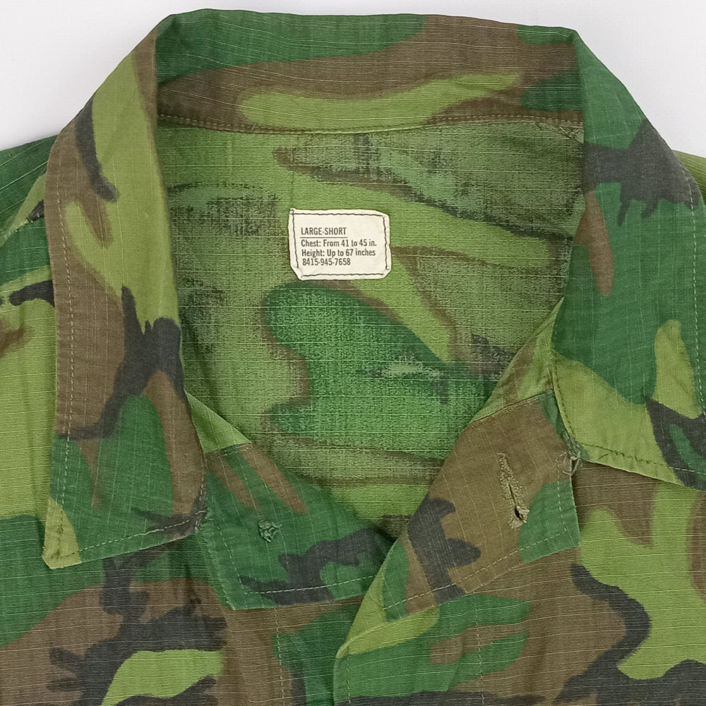 USGI ERDL Jungle Fatigue Shirt - Large Short