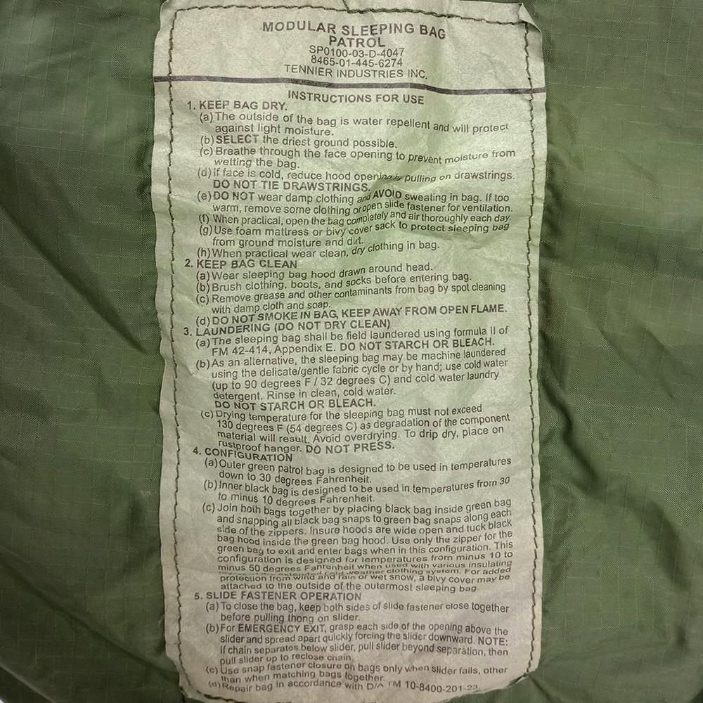 US Patrol Sleeping Bag - Value Grade