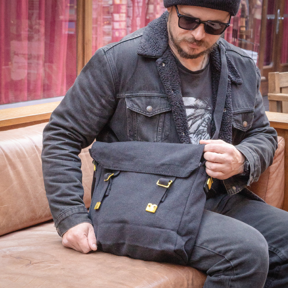 Large Canvas Haversack - Black