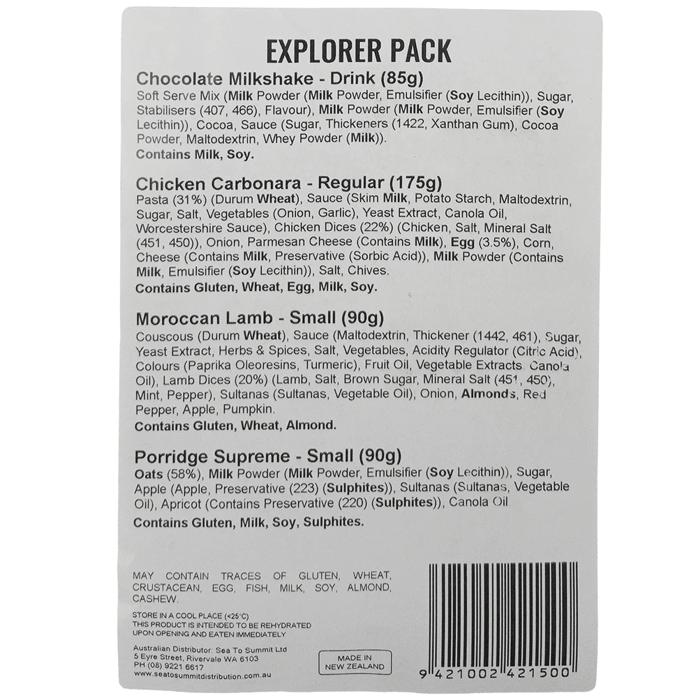 Back Country Cuisine - Explorer Pack