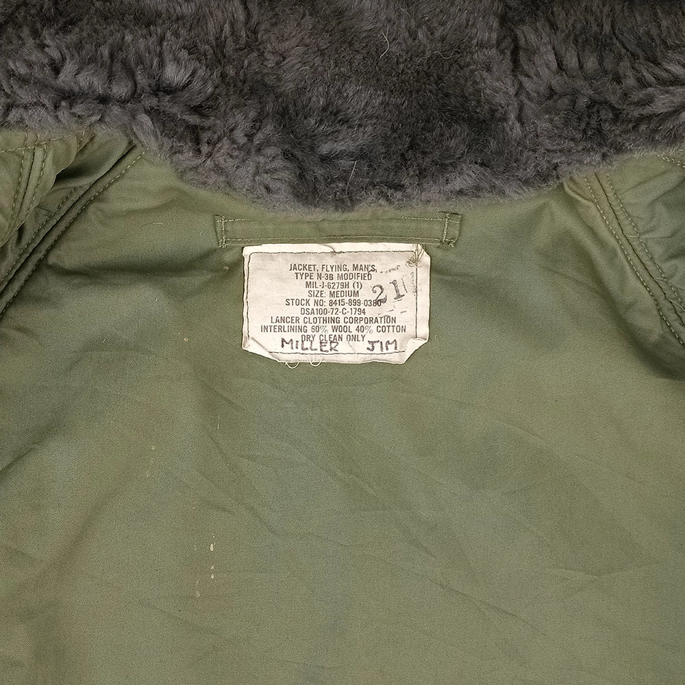 US N-3B OD Jacket with Fur Ruff 1972 - M