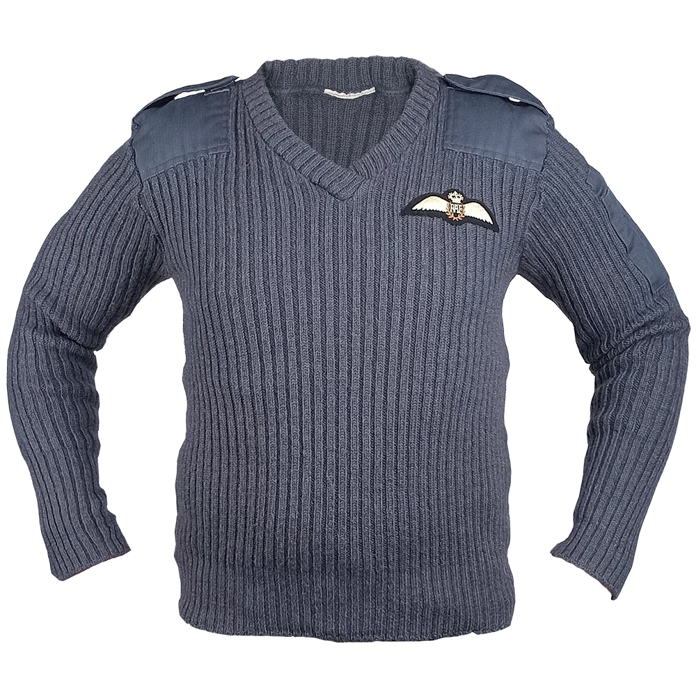British RAF V-Neck Wool Jersey