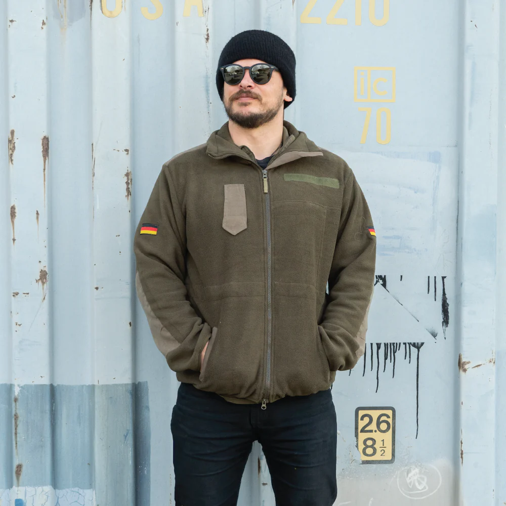 German Army Olive Fleece Jacket
