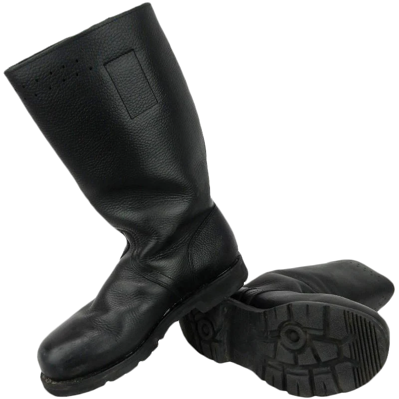 German Navy Leather Lined Jackboots