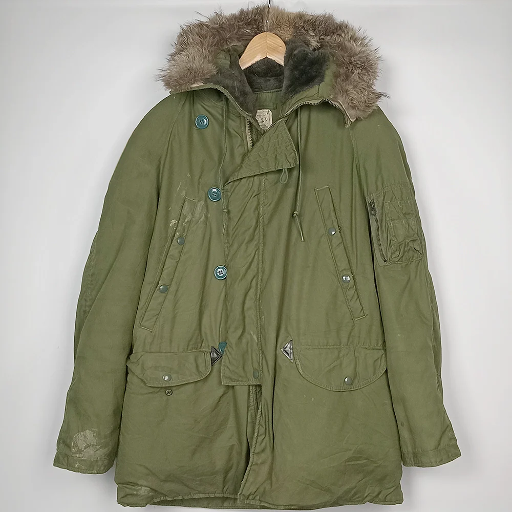 US N-3B OD Jacket with Fur Ruff 1972 - M