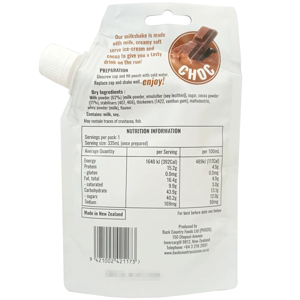 Back Country Cuisine - Choclate Milkshake