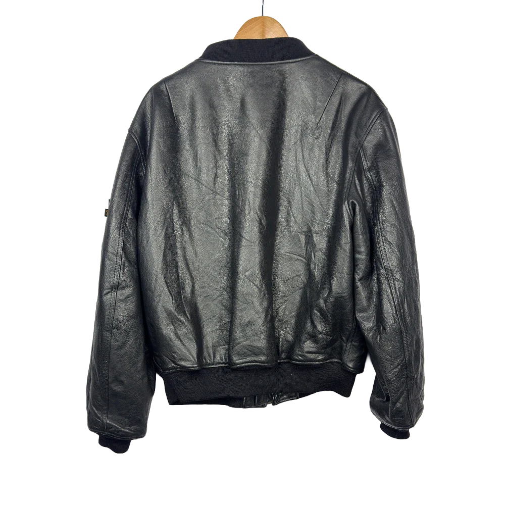 Alpha Industries Black Leather Jacket
